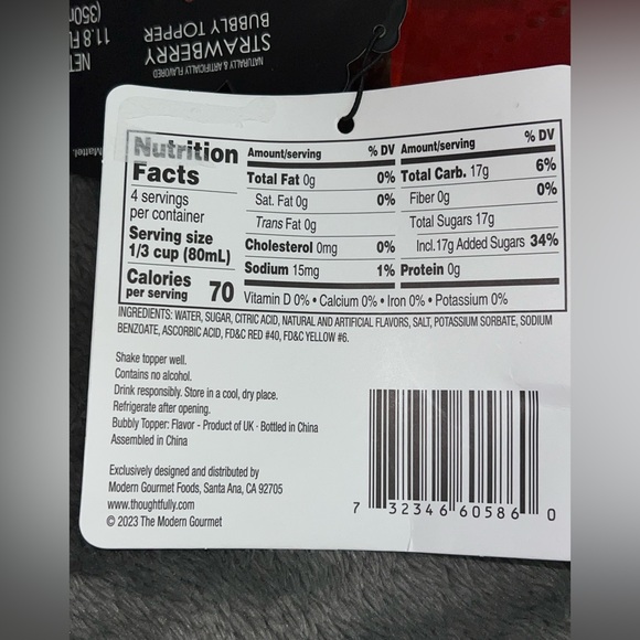 Barbie Strawberry Bellini Bubbly Drink Topper In Glass Heel Shoe NEW 9” x 6.5” - Picture 7 of 7